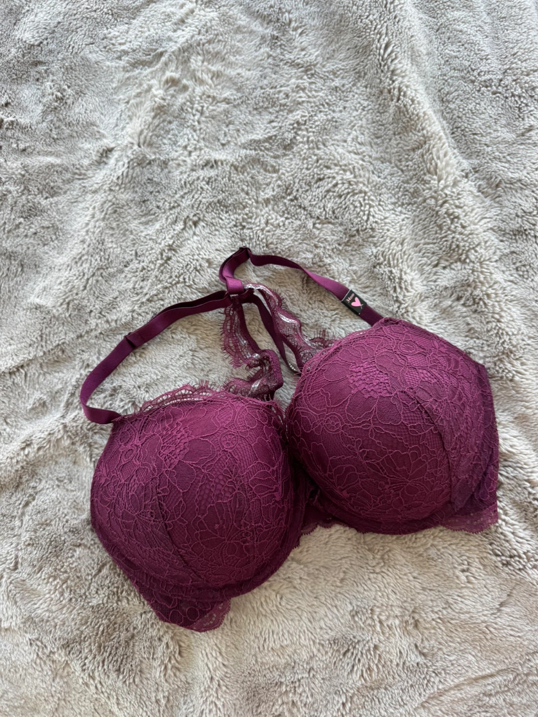 Victoria’s Secret Burgundy Lace Push-Up Bra 34DD