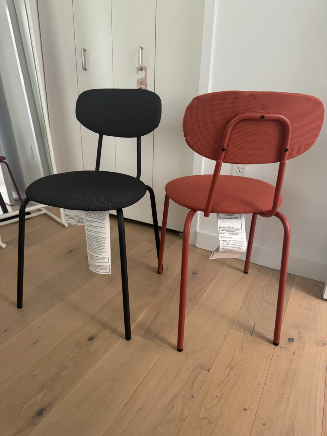 IKEA ÖSTANÖ Dining Chairs x2 Black + Terracotta - photo 3