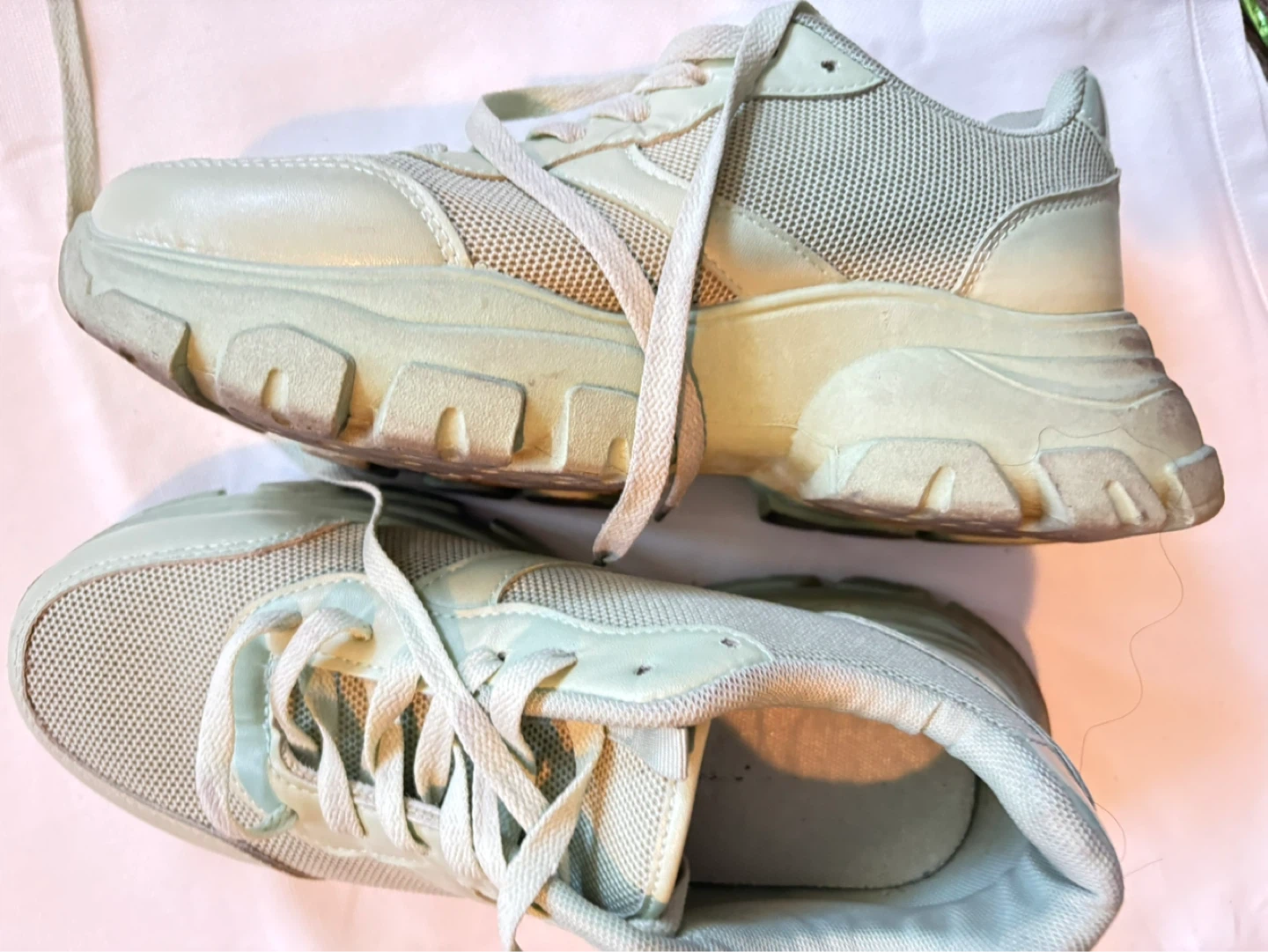 Light Green Chunky Sneakers