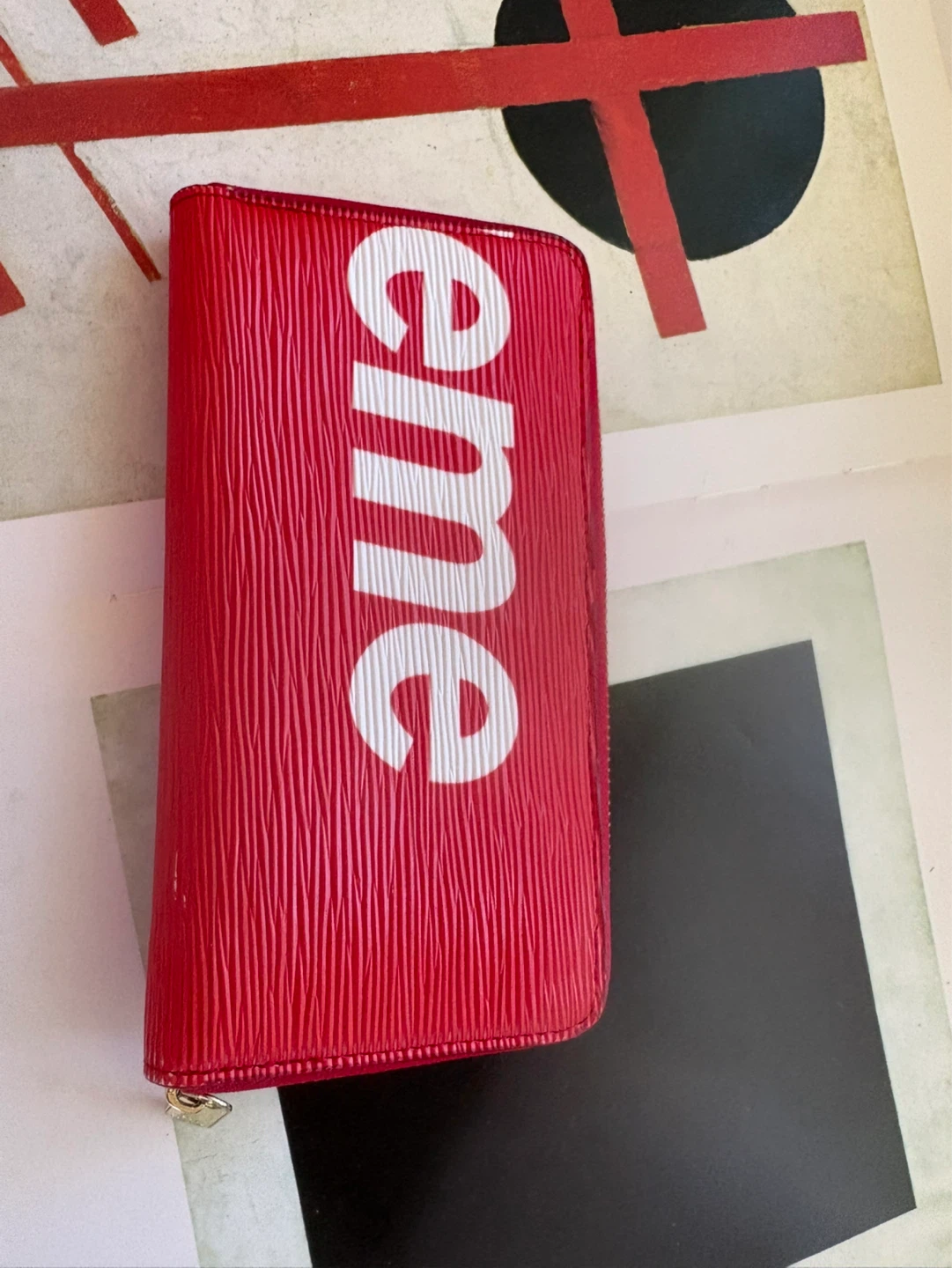 Red Epi Leather Zip Wallet sickkk - photo 2