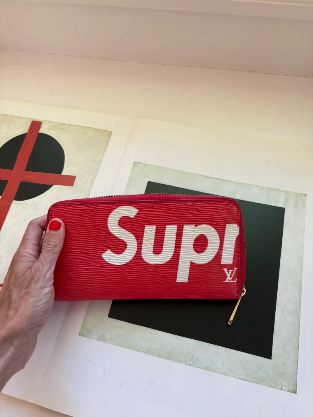 Red Epi Leather Zip Wallet sickkk