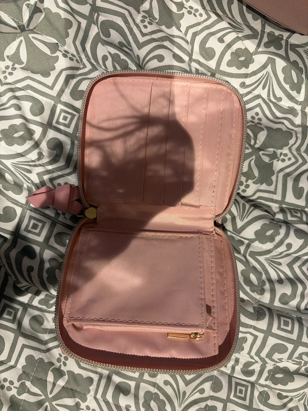 Pink Quilted Backpack with Matching Wallet - photo 3