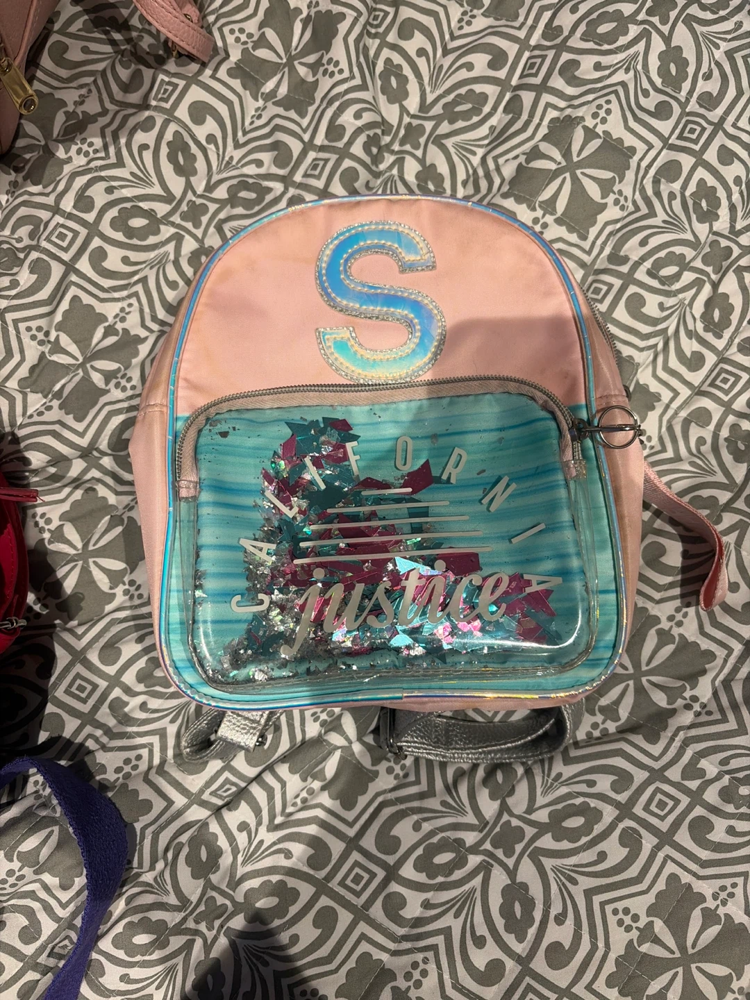 Justice "S" California Sequin Backpack