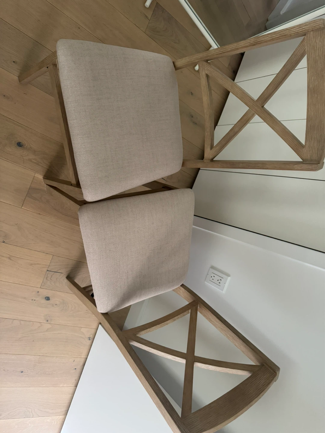 Linon X-Back Folding Dining Chairs x2 Like New - photo 5