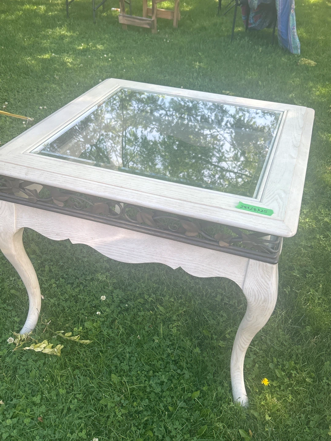 2/Square Coffee Table with Glass Top - photo 4