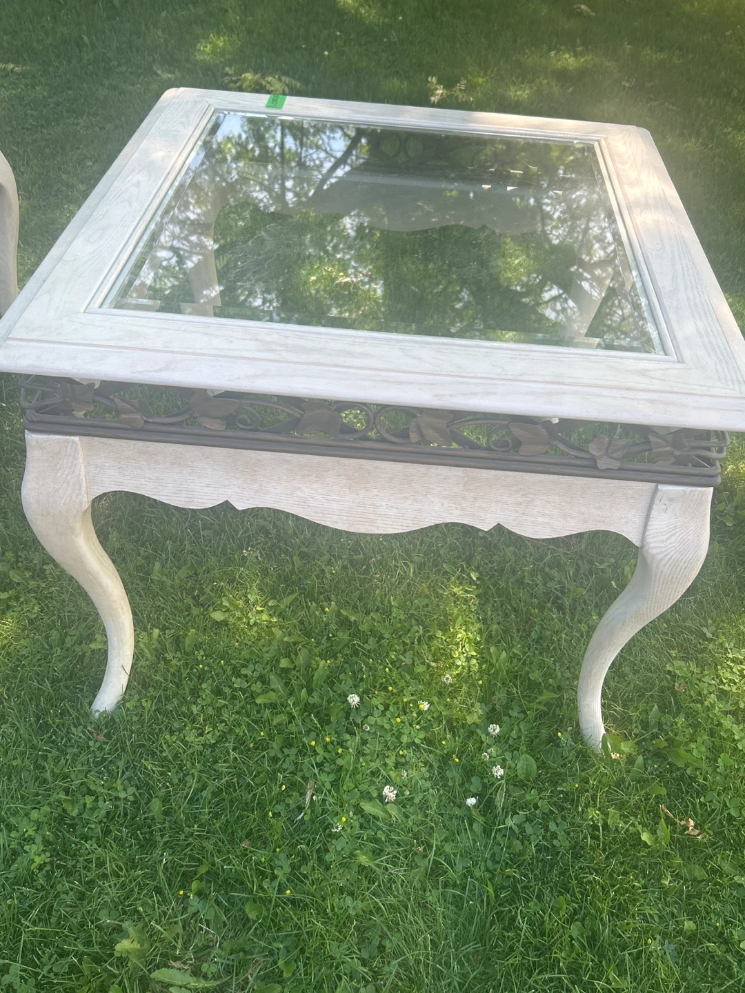 2/Square Coffee Table with Glass Top - photo 3