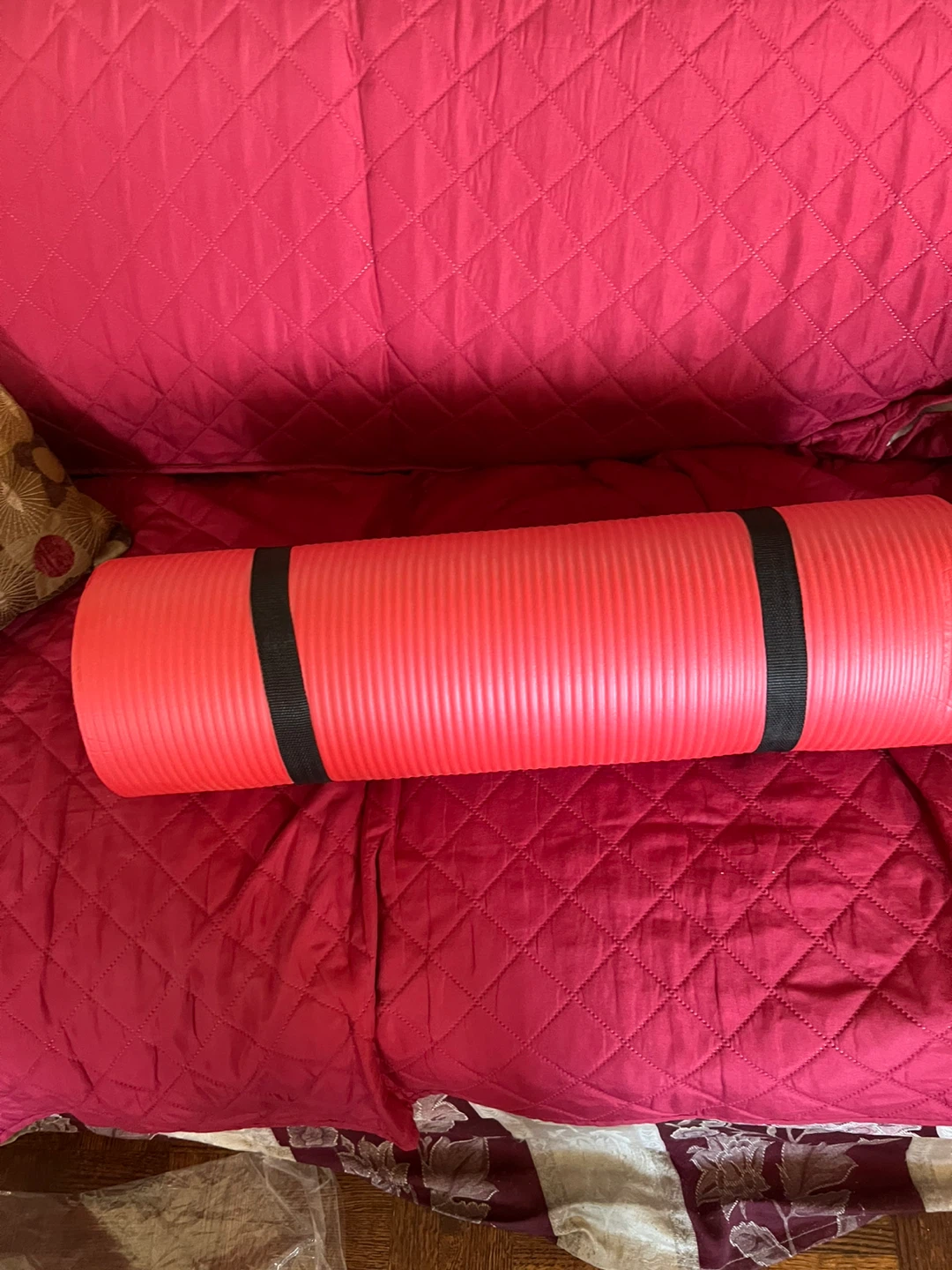 New red yoga mat