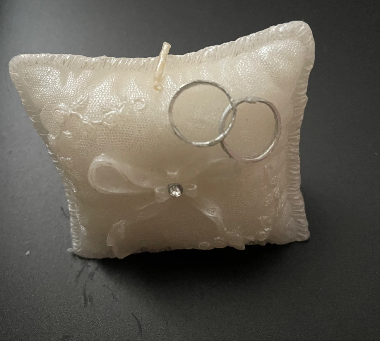 Ring Bearer Pillow Candle with Rings