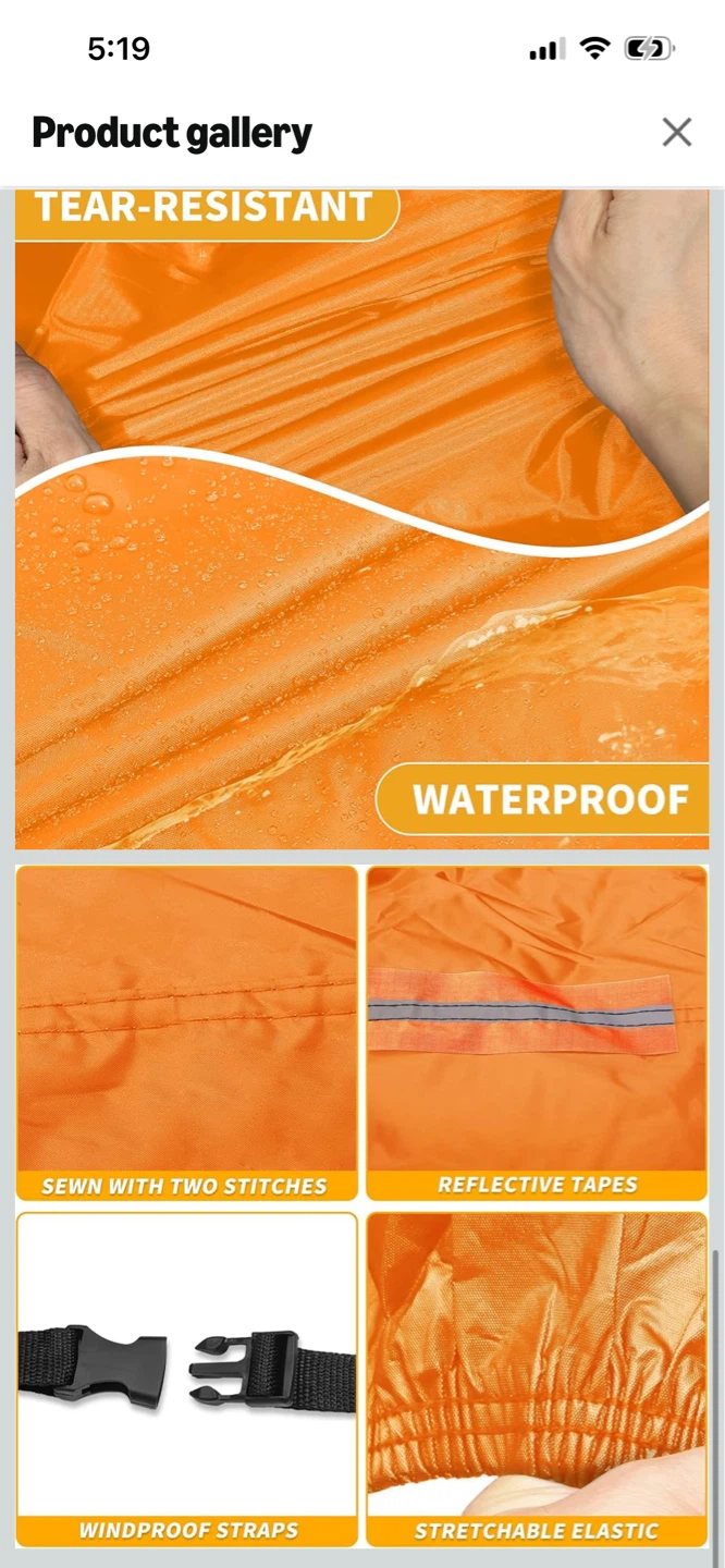 New-Heavy Duty Orange Car Cover XXL Size! - photo 4