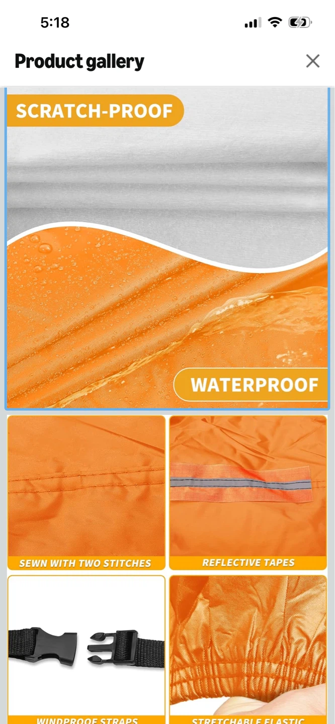 New-Heavy Duty Orange Car Cover XXL Size! - photo 3