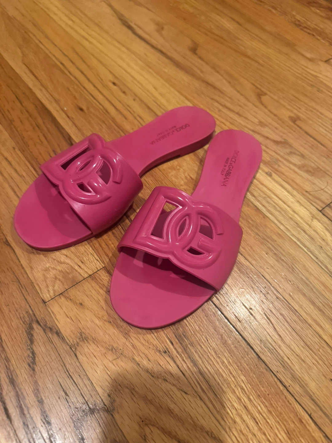 Dolce & Gabbana Jelly Slide Sandals - Fuchsia - photo 2
