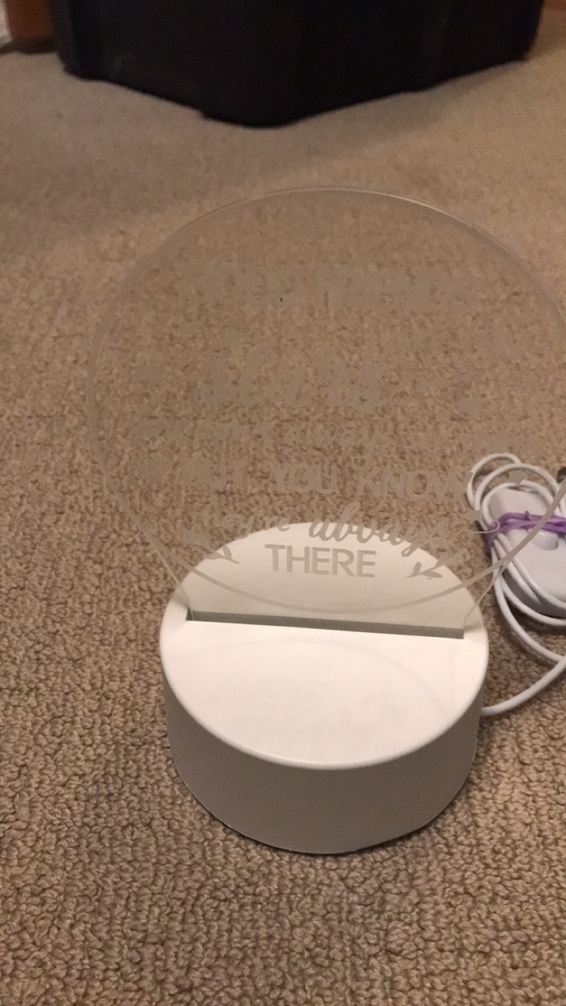 LED Night Light with Quote