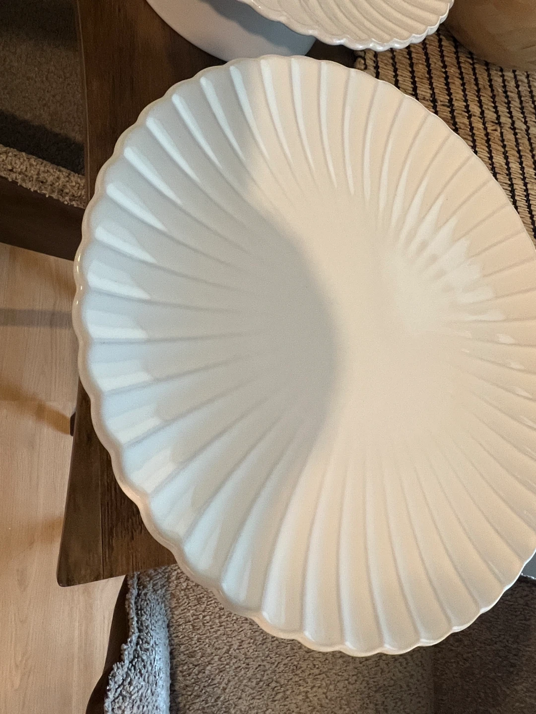White Ceramic Tiered Cake Stands (Set of 2) - photo 2