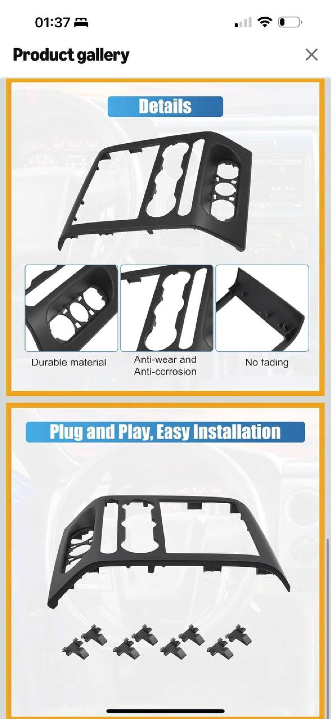 Front Dash Radio Bezel Center Trim Panel for Ford F-150 ( - photo 4