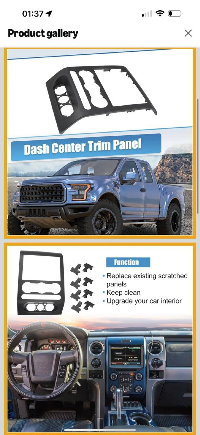 Front Dash Radio Bezel Center Trim Panel for Ford F-150 ( - photo 2