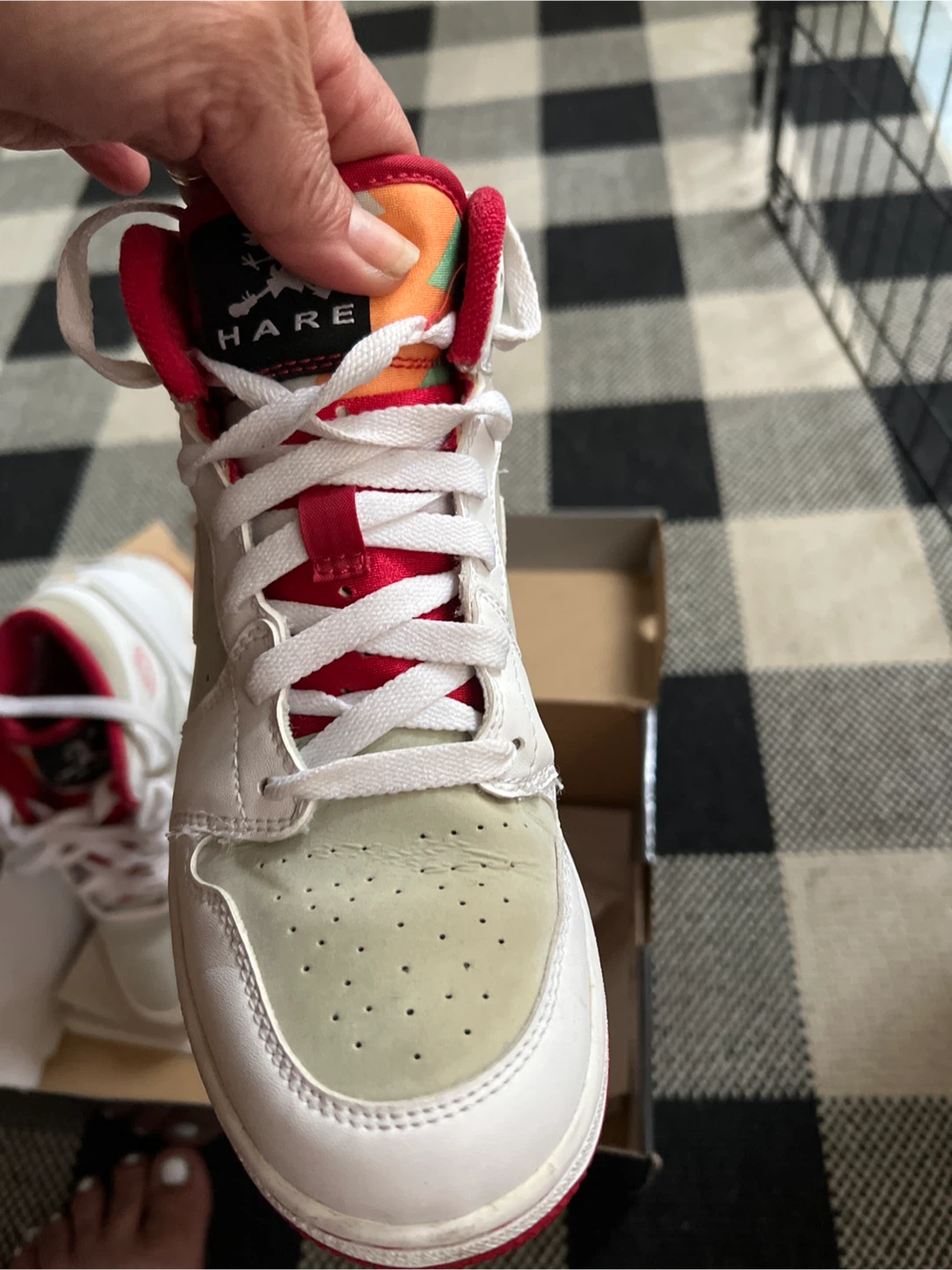 Air Jordan 1 Mid Hare Sneakers - photo 2