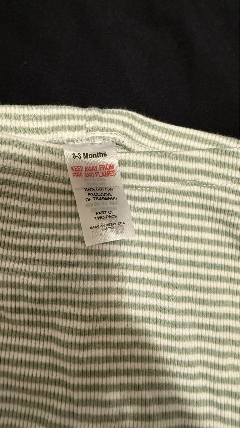 Matalan Baby Footed Sleepers 0-3 Months ⚽ - photo 2