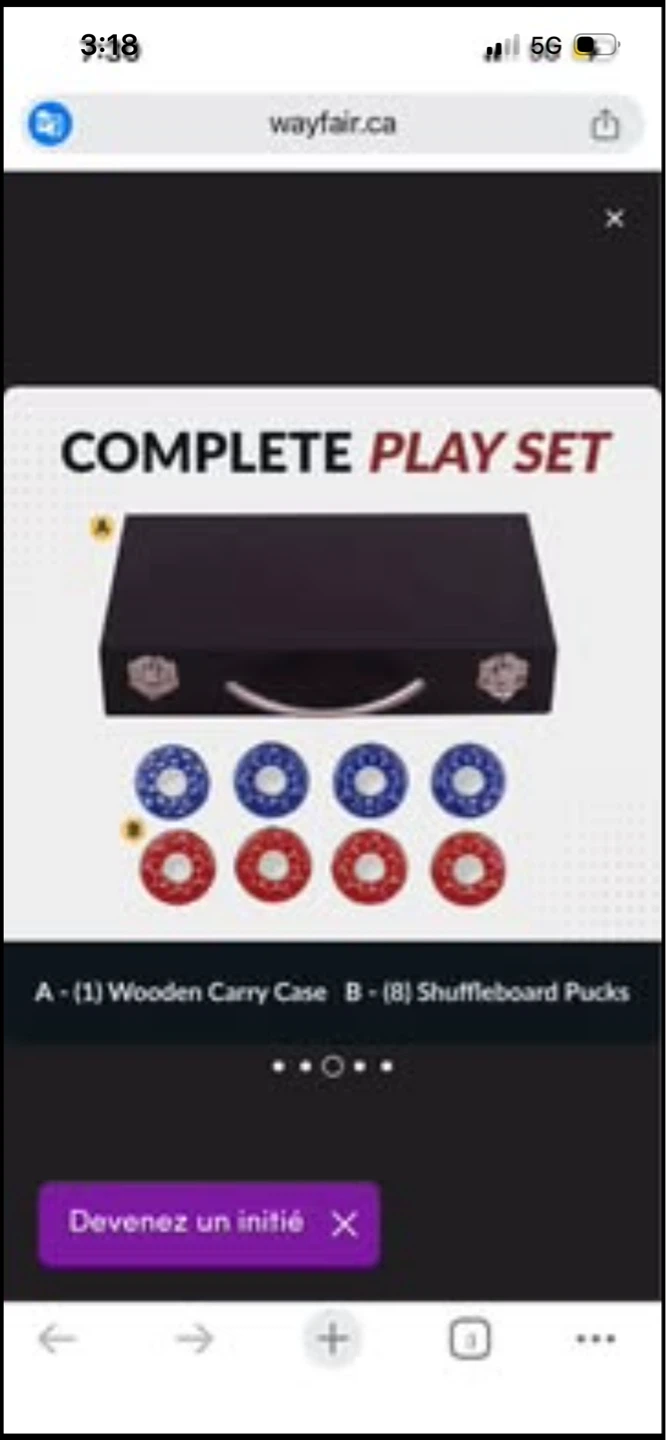 New Hathaway Games Shuffleboard Pucks w/ Case - Set of 8 - photo 5