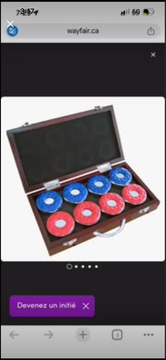 New Hathaway Games Shuffleboard Pucks w/ Case - Set of 8