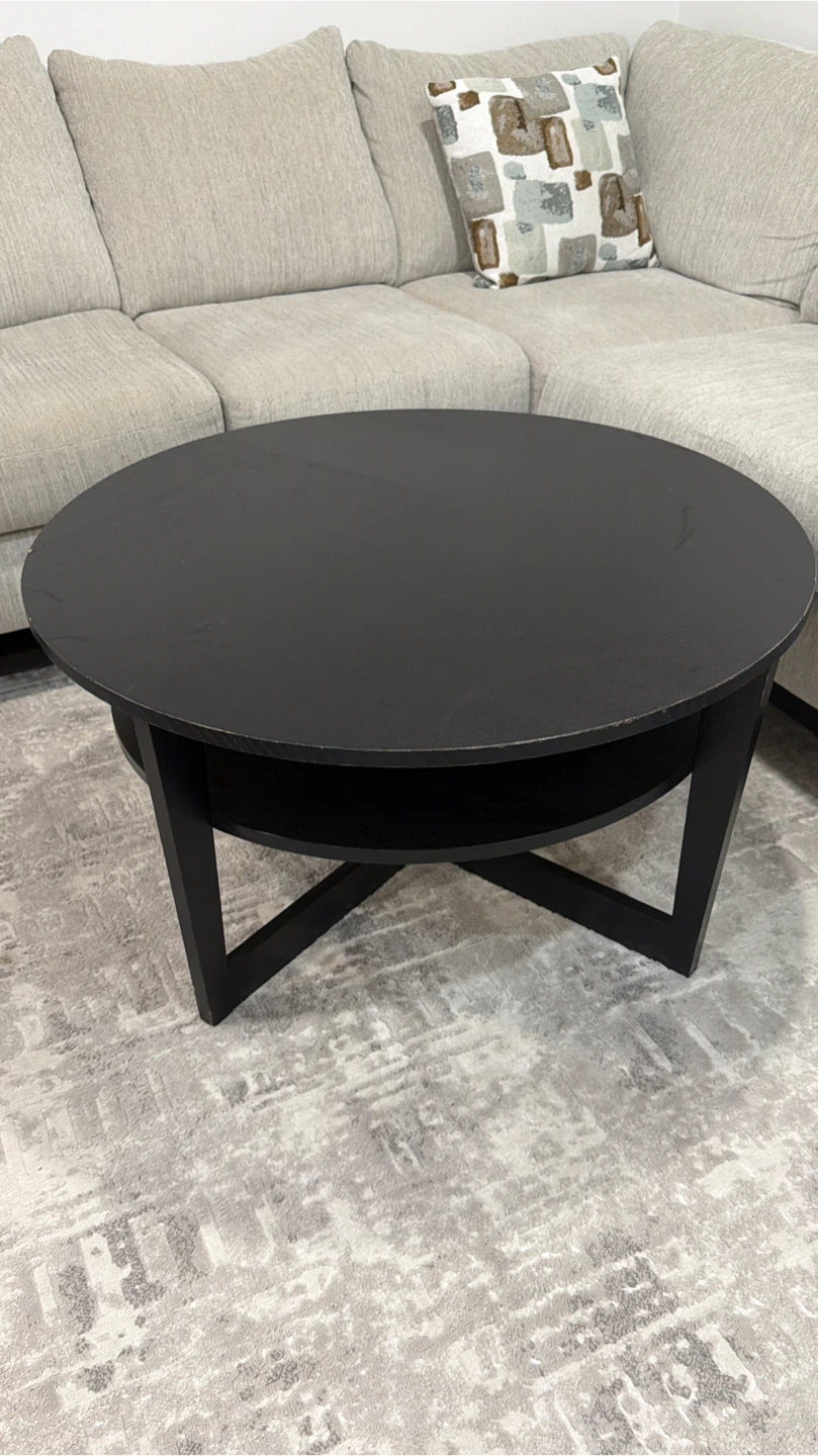Black Round Coffee Table