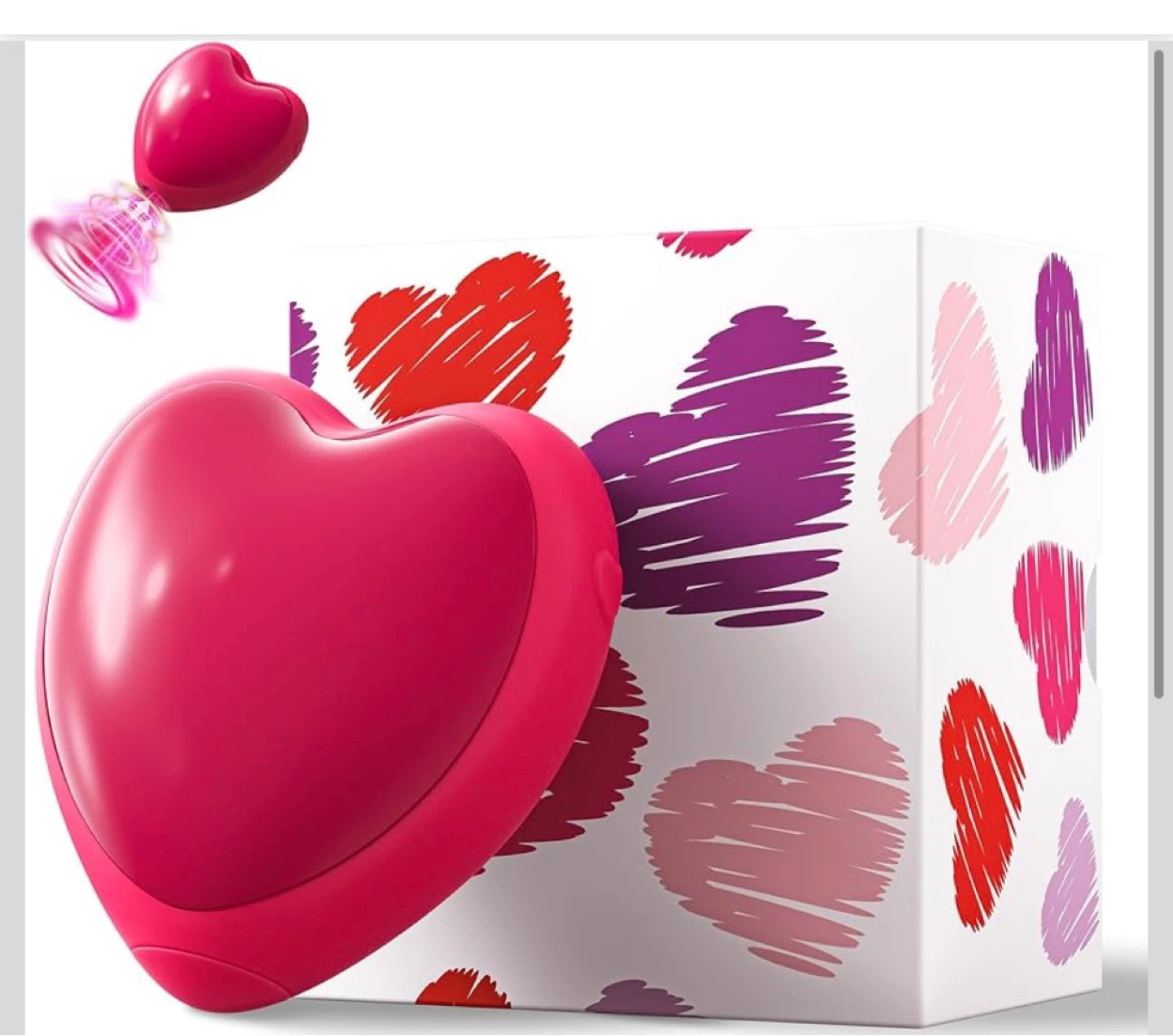 Juguete para adultos con carga magnética USB y forma de corazón - photo 3