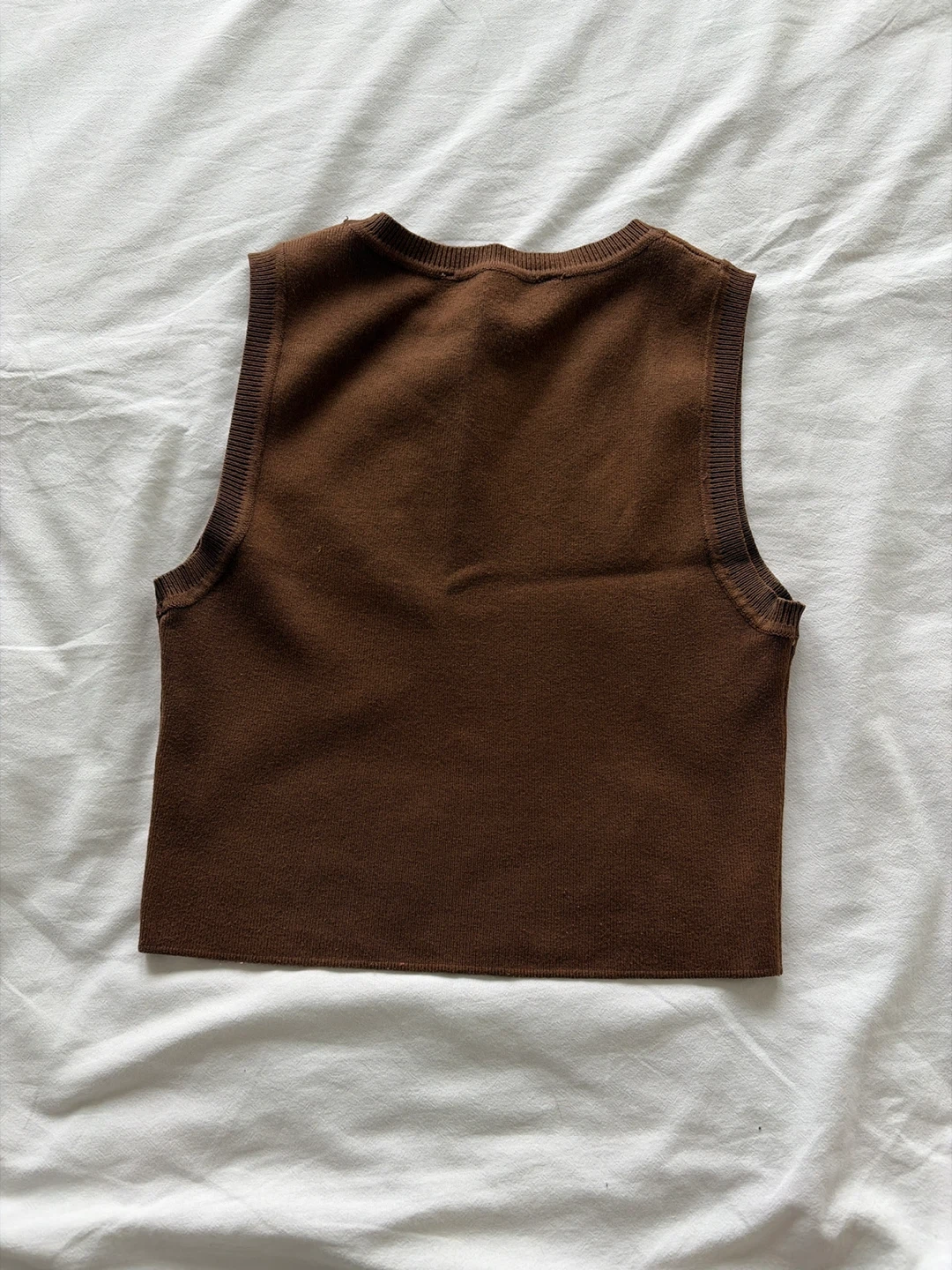 ZARA Brown Sleeveless Knit Top - photo 2