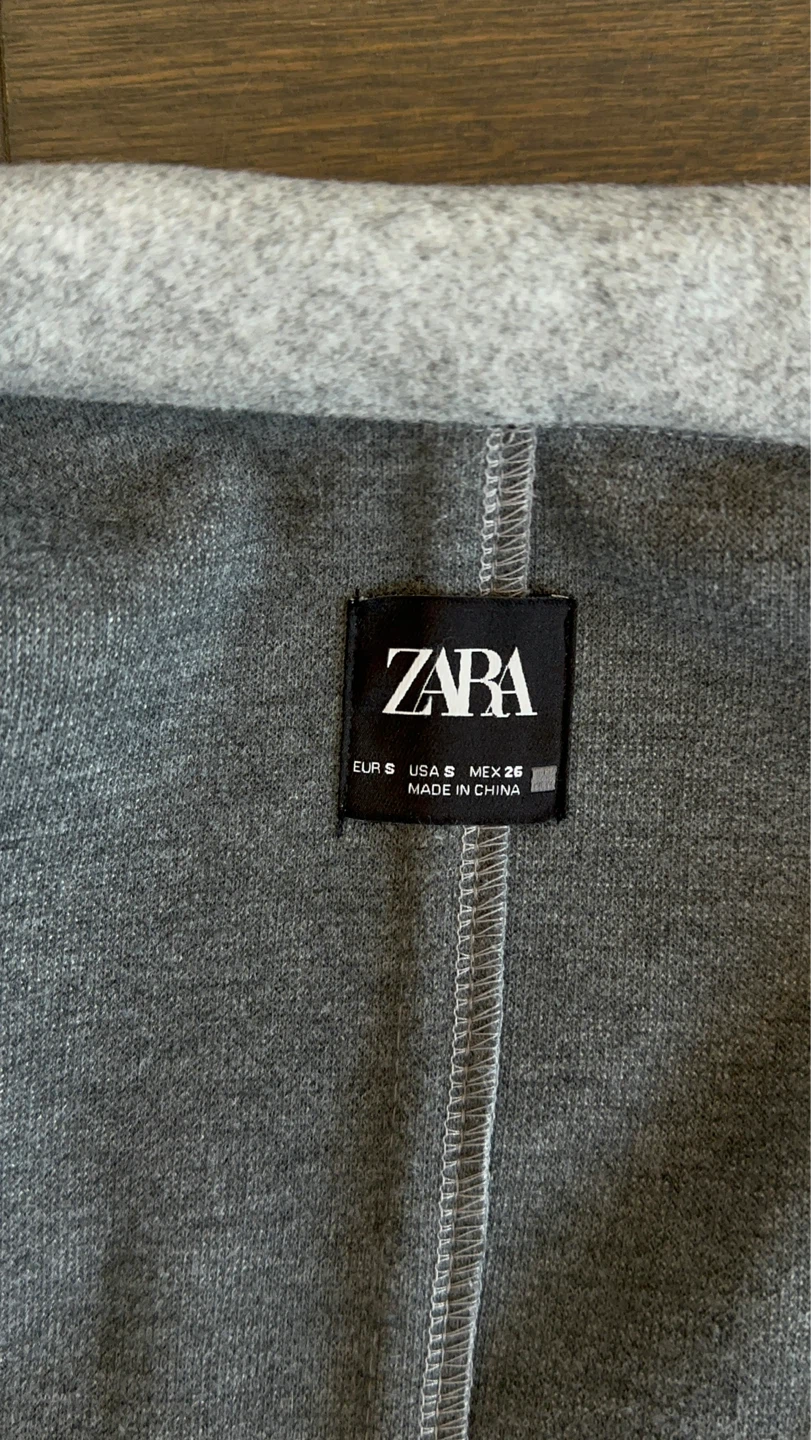 Zara Long Coat, Light Gray, Open-Front, Size S - photo 5