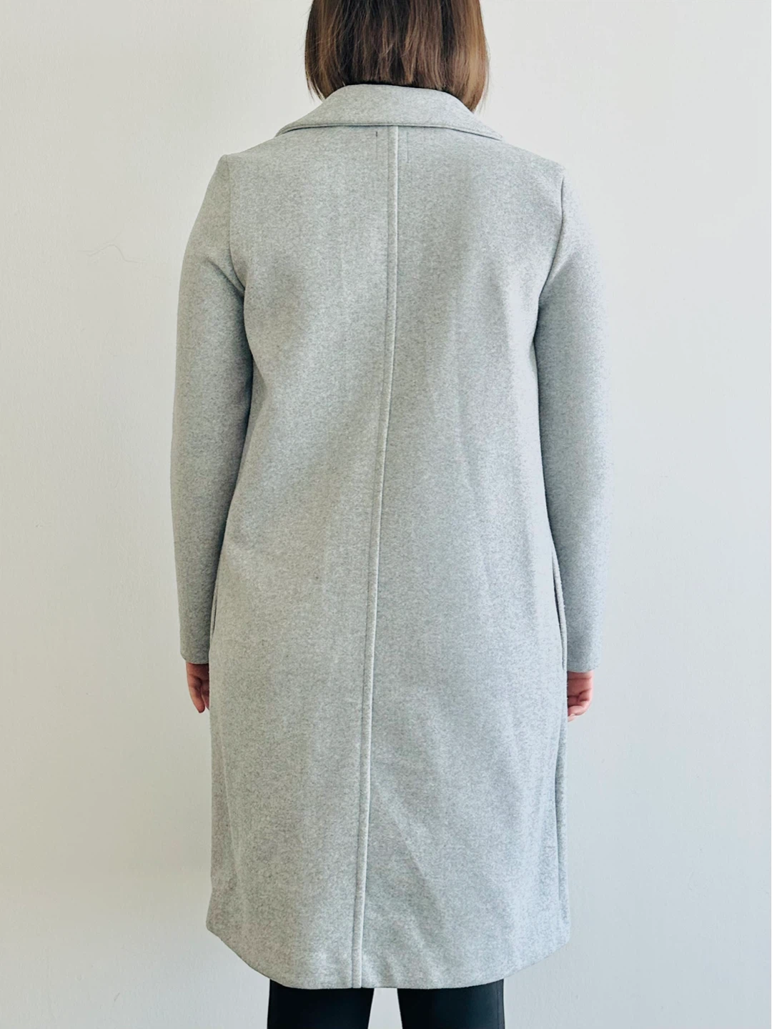 Zara Long Coat, Light Gray, Open-Front, Size S - photo 3