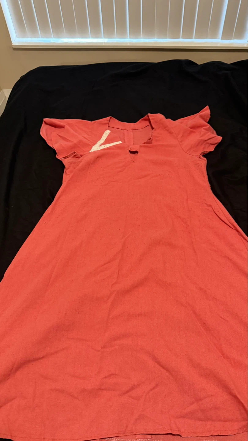 Coral Short Sleeve Dress ⚽ - photo 2