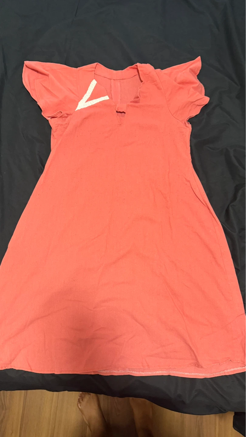 Coral Short Sleeve Dress ⚽