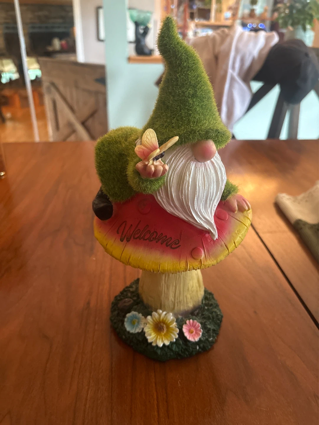 Solar Powered Gnome Garden Statue
