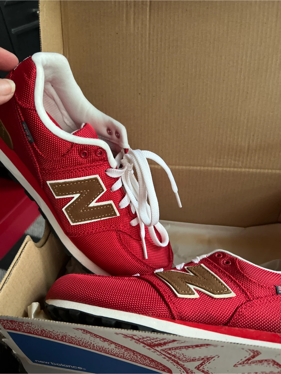 New Balance KL574BRG Red Boys Shoes