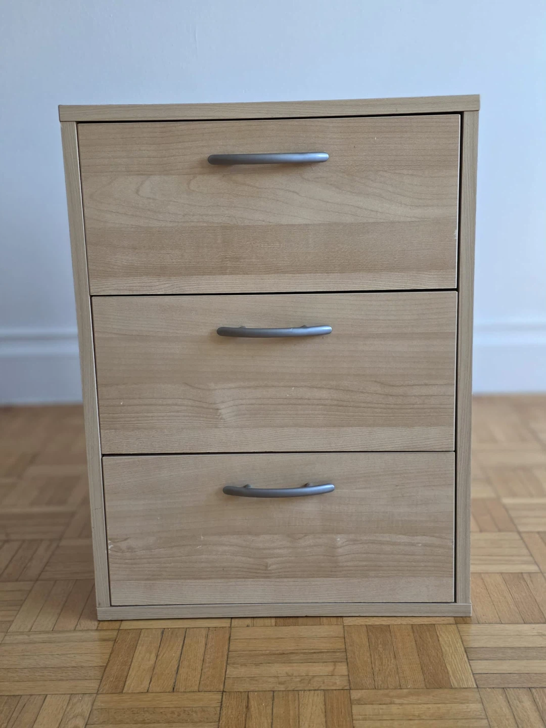 IKEA 3-Drawer Wood Grain Nightstand
