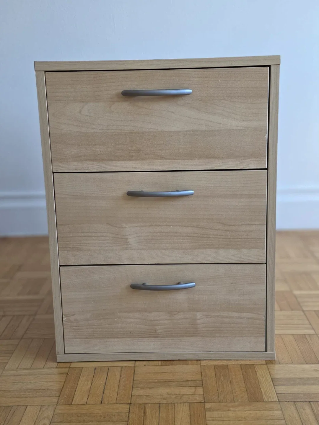 IKEA 3-Drawer Wood Grain Nightstand