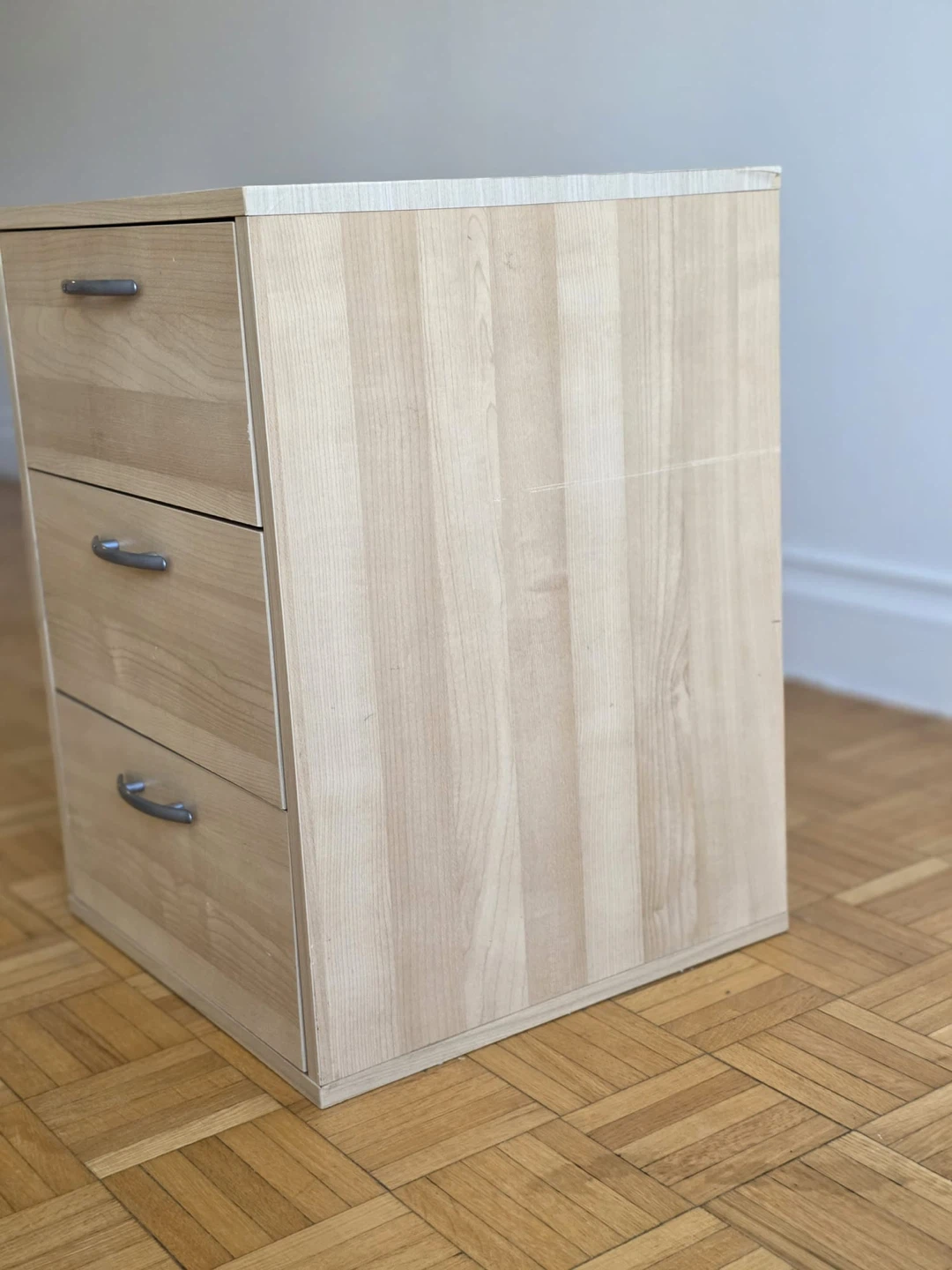 IKEA 3-Drawer Wood Grain Nightstand - photo 2