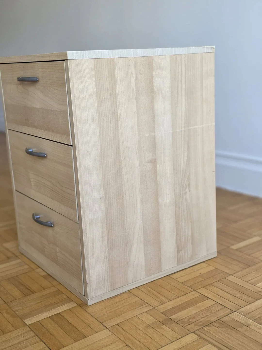 IKEA 3-Drawer Wood Grain Nightstand - photo 2