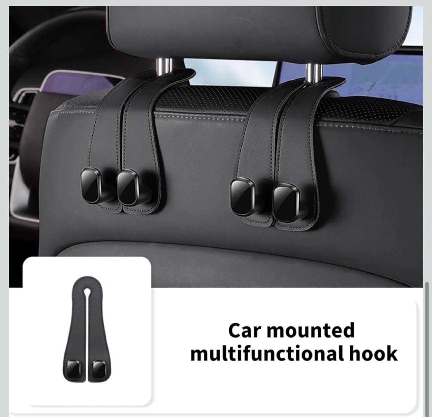 ⚽️ Set of 2 Car Headrest Hooks - photo 2