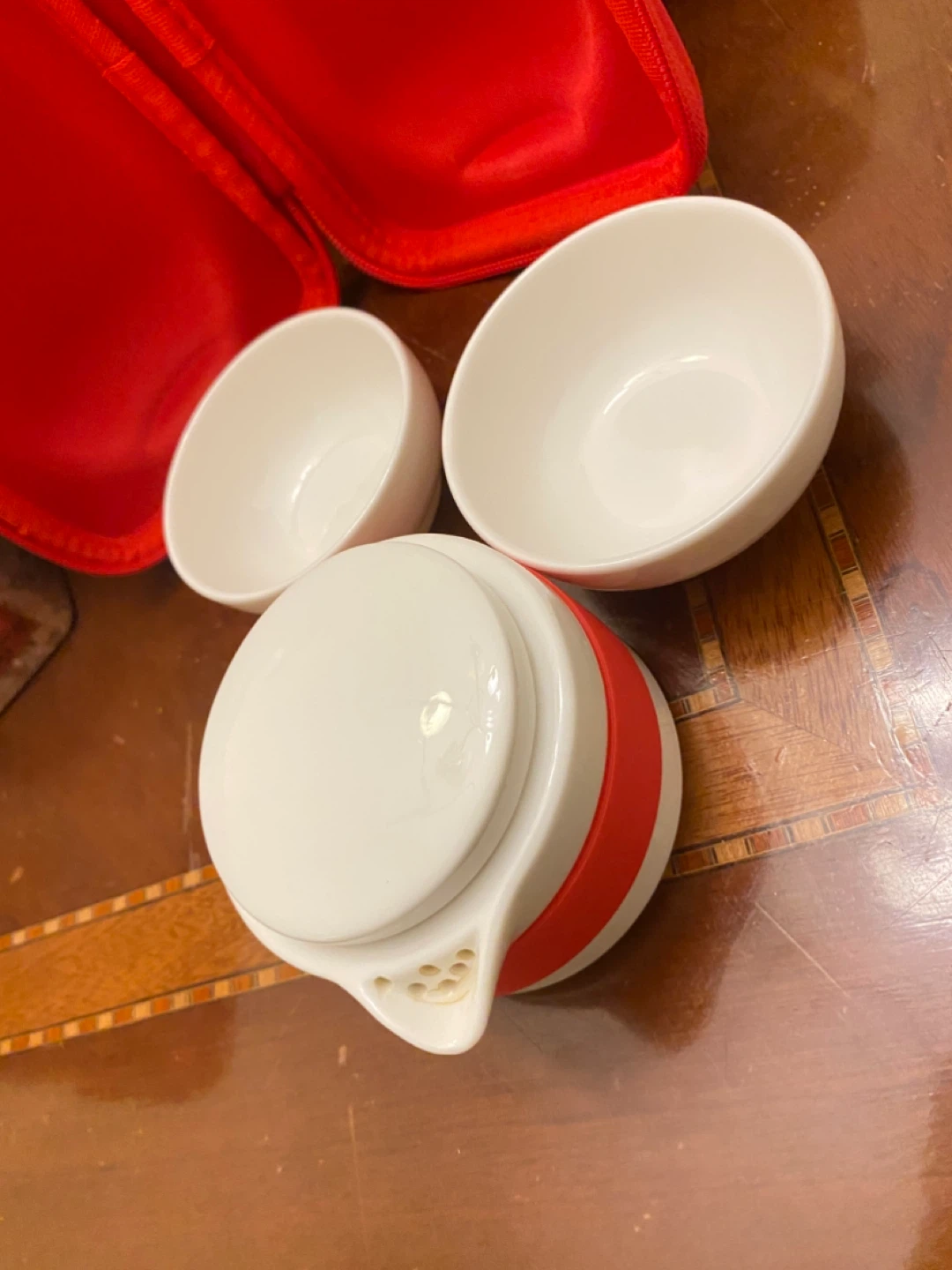 ❗️6/22 Must Go❗️Portable Ceramic Tea Set with Travel Case - photo 2