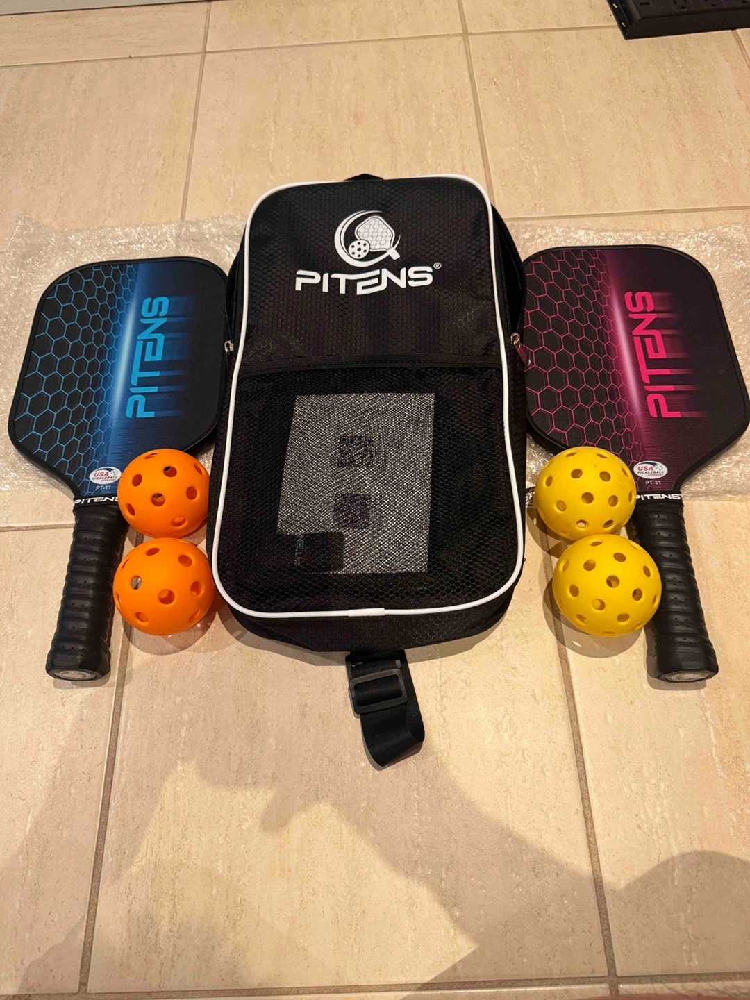 Pitens Pickleball Paddles Set with Bag and Balls