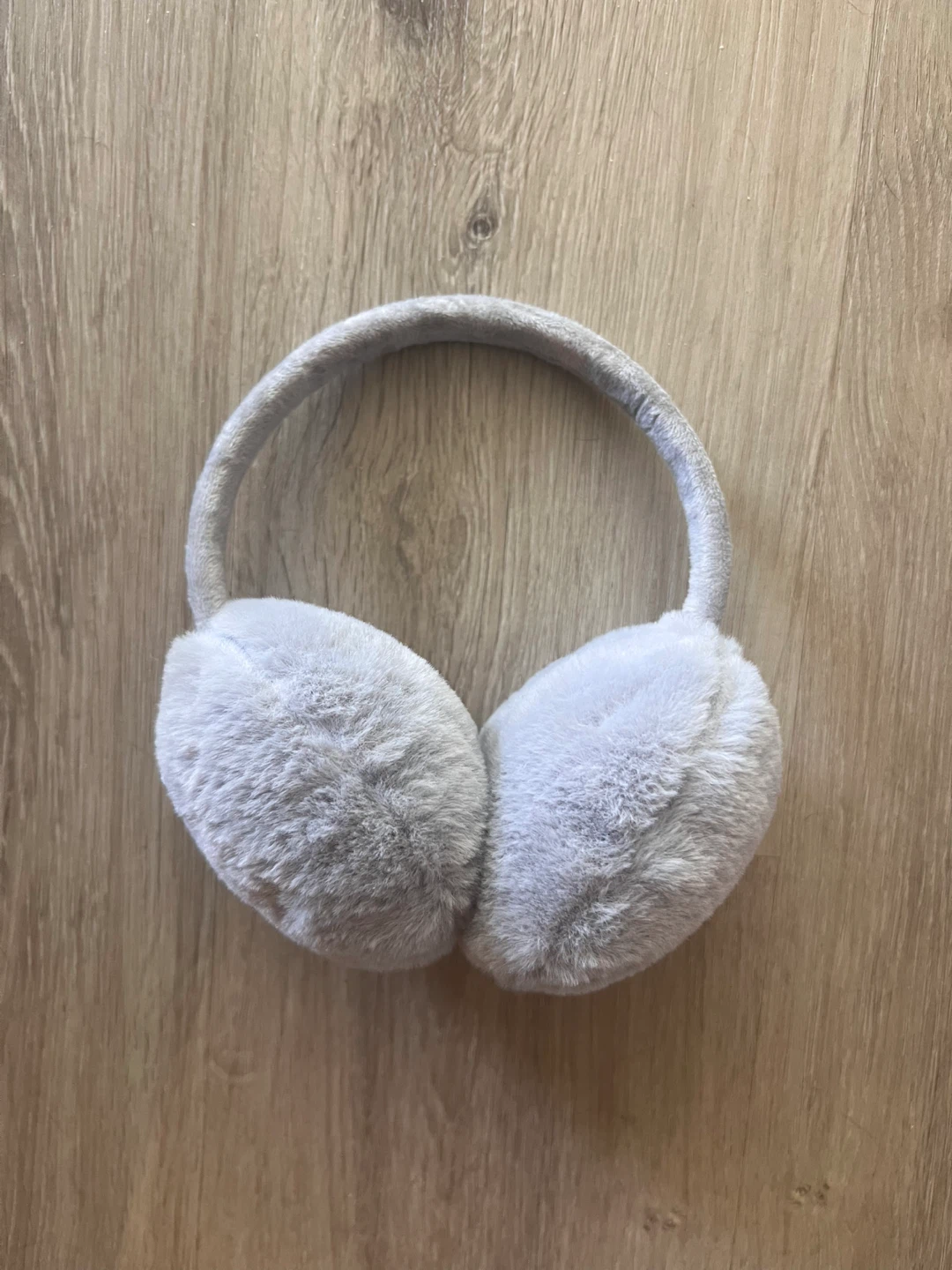 Light Grey Faux Fur Earmuffs