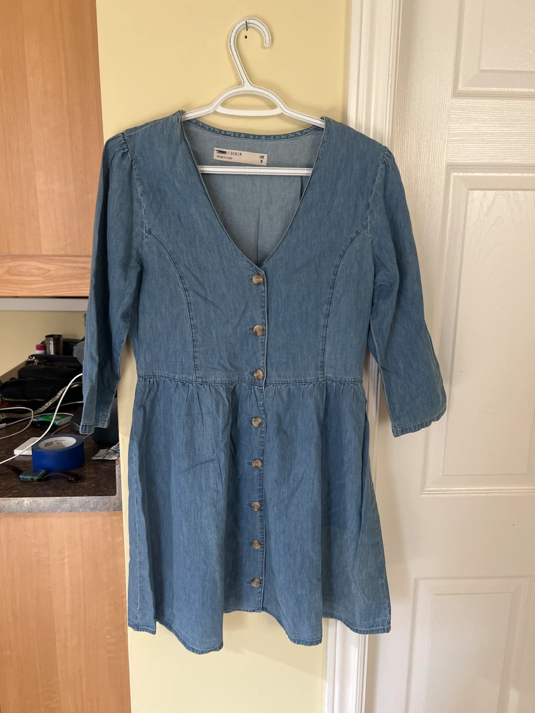 ASOS Denim Button-Up Mini Dress