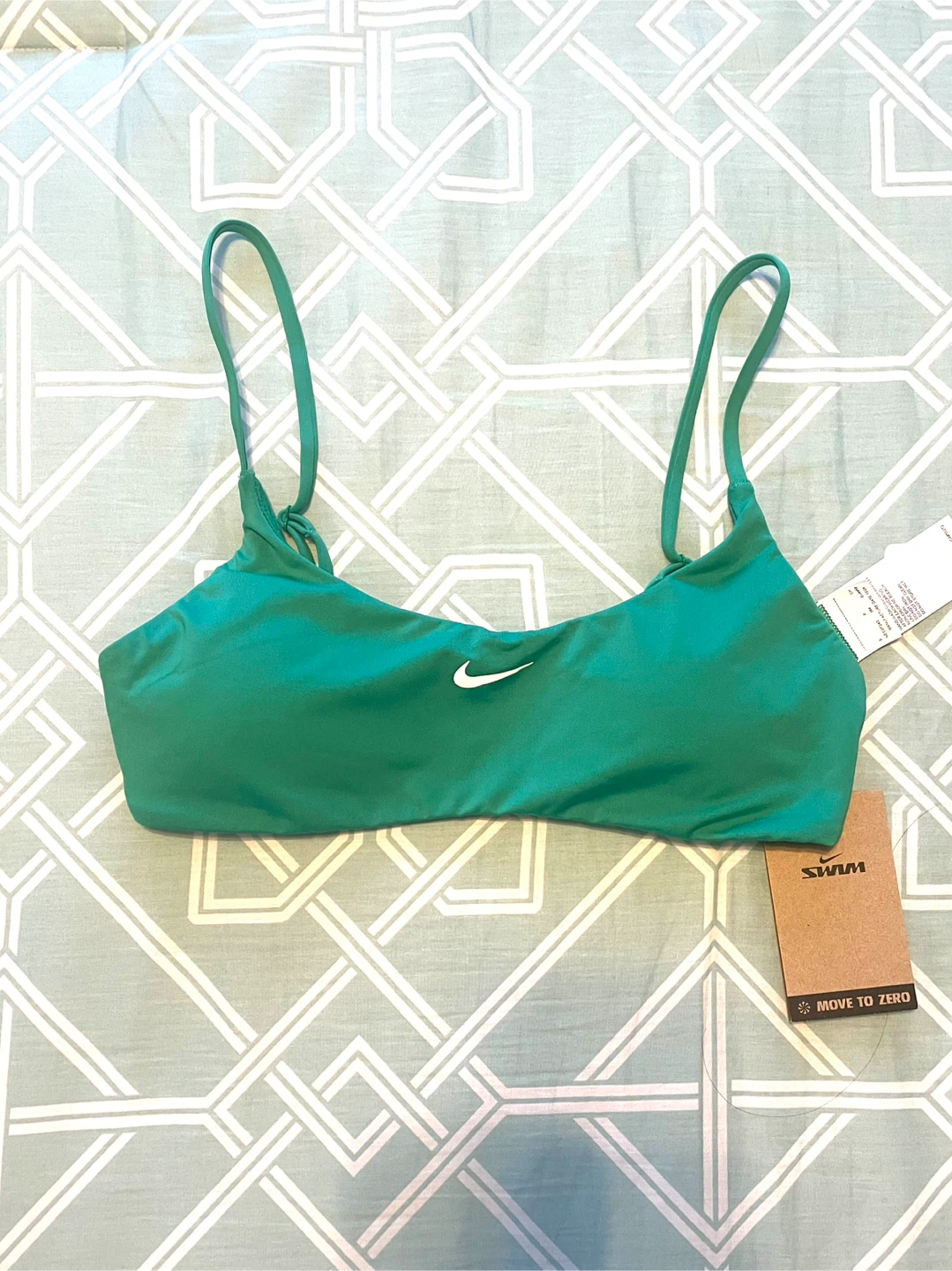 nike swim green bikini top