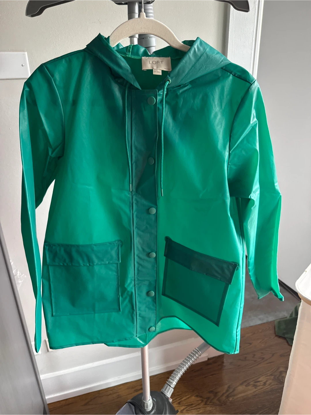 Loft Green Hooded Rain Jacket