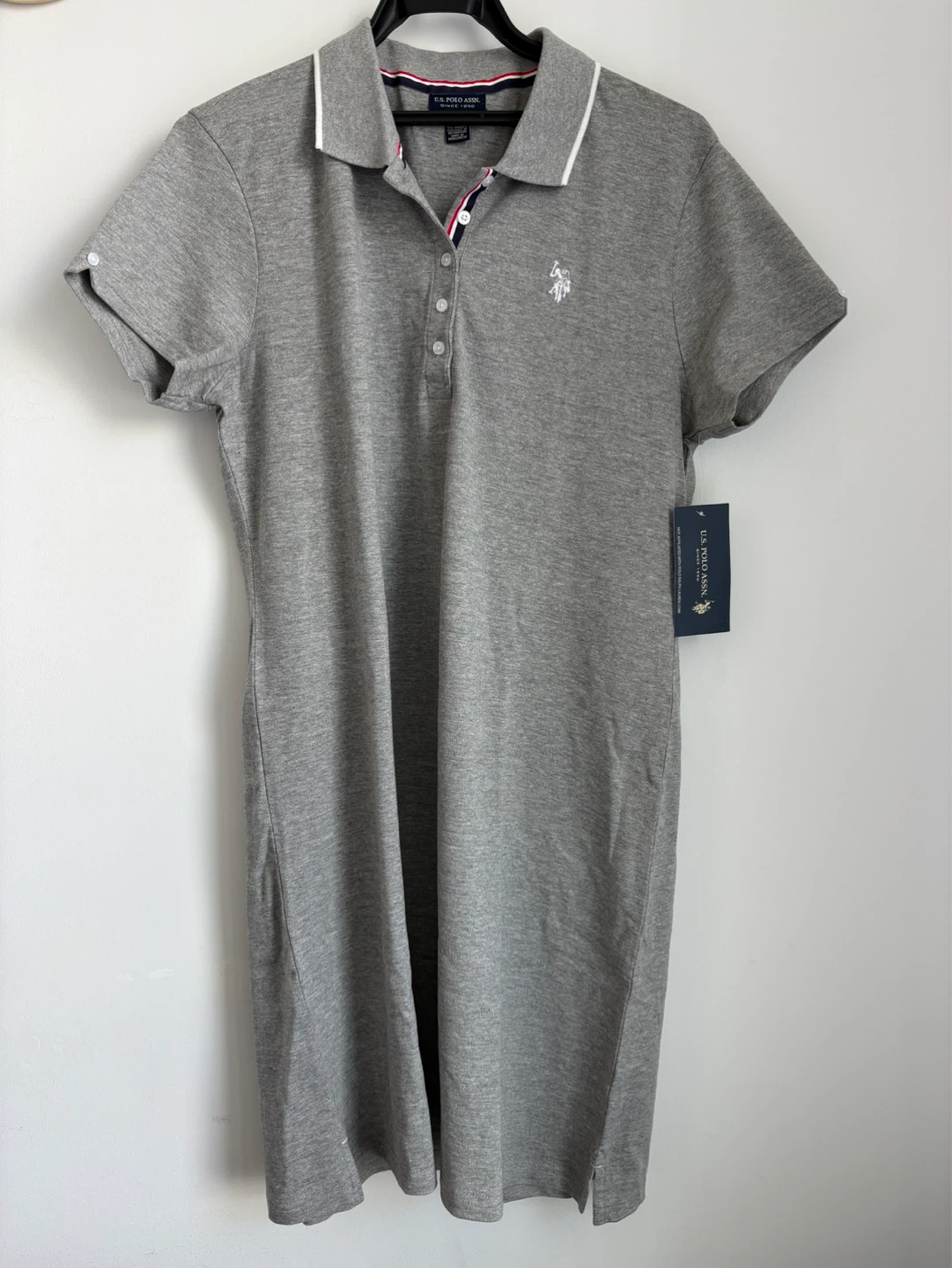 NWT U.S. Polo Assn. Women’s Tipped Polo Dress - Size L