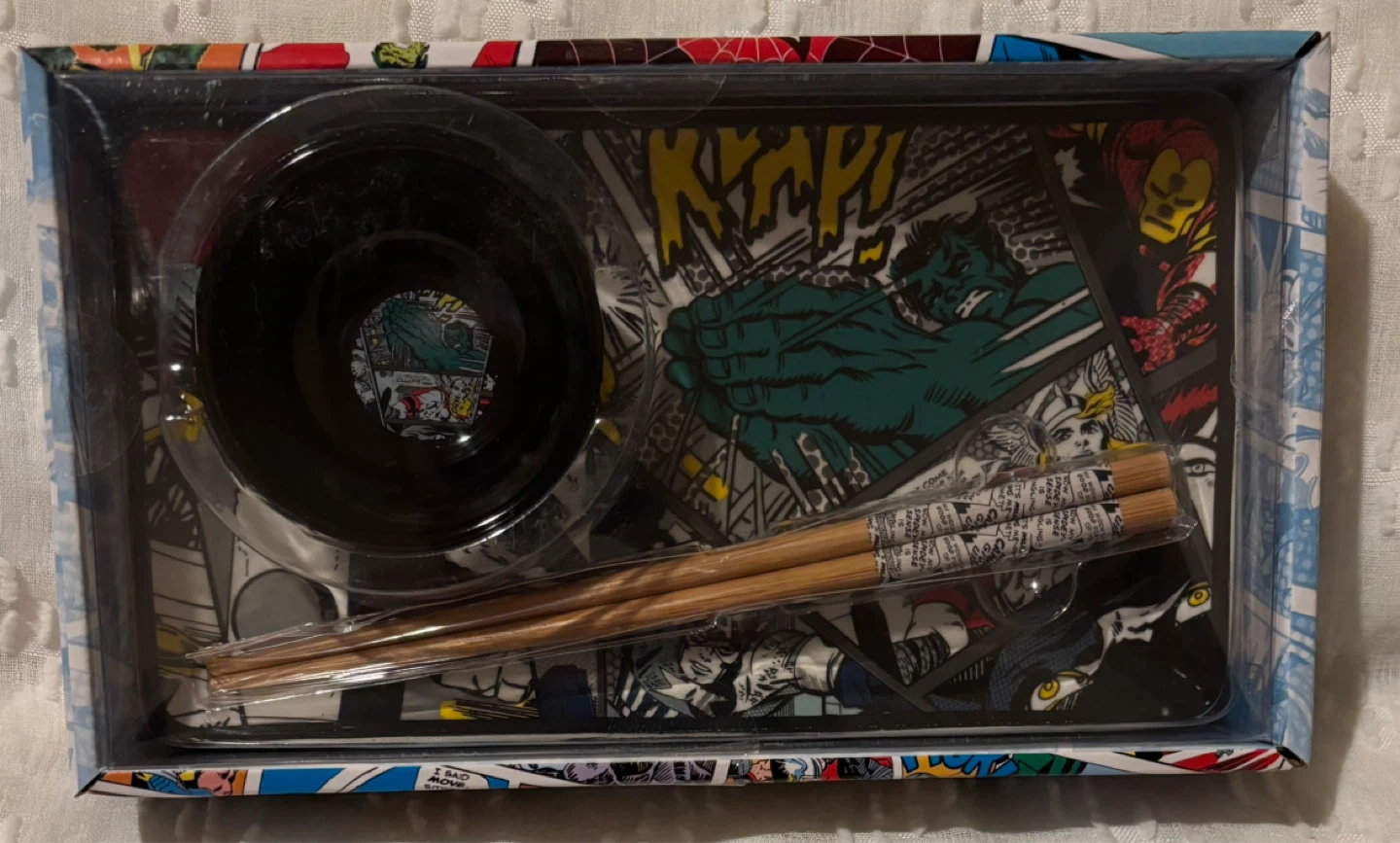 Marvel Comics Ramen Bowl and Chopsticks Set