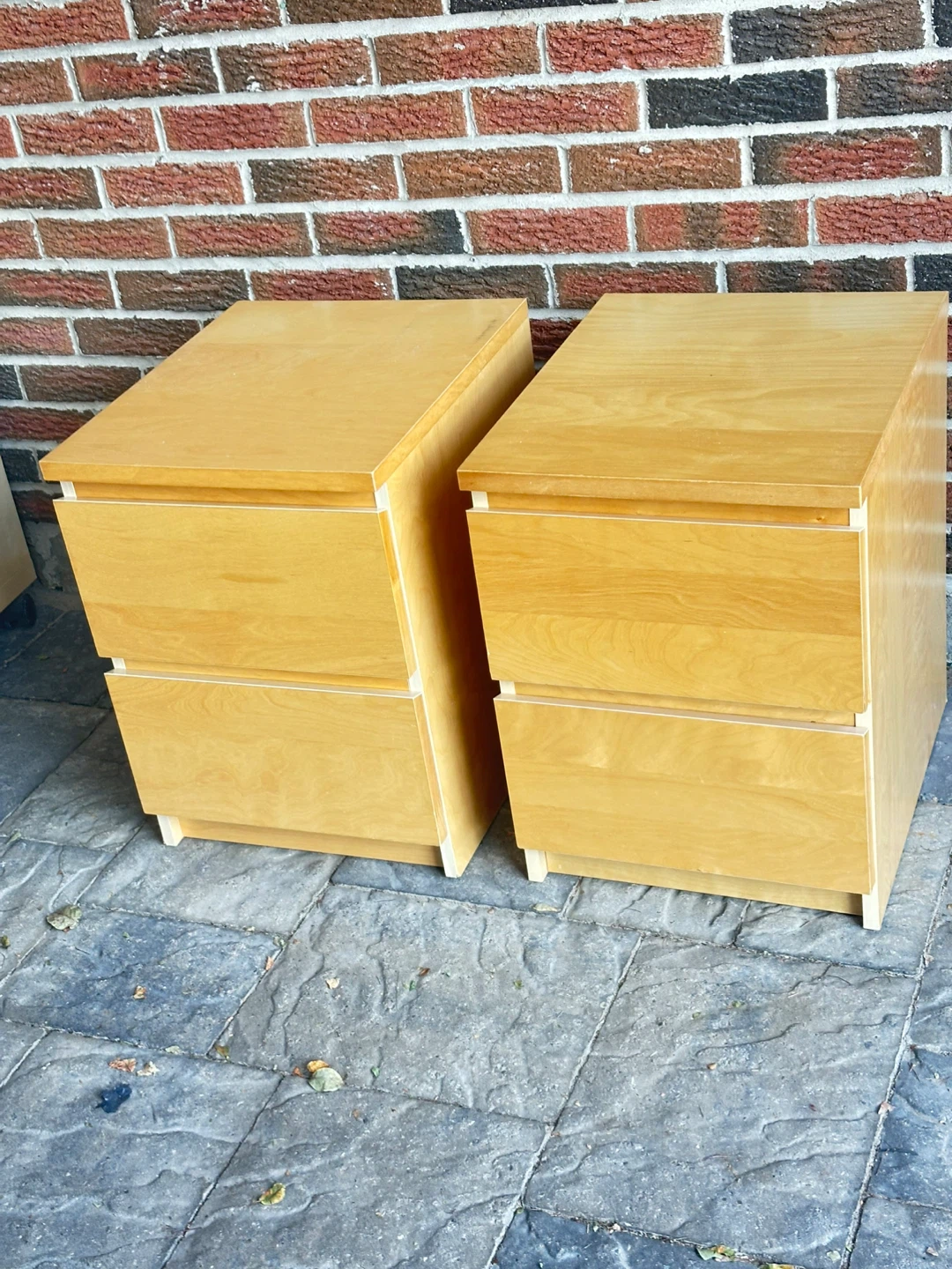Wood 2-Drawer Nightstands (Set of 2) - photo 2