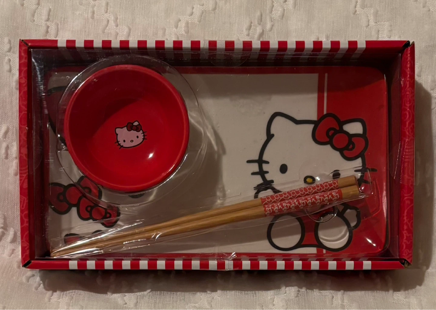 Hello Kitty Chopsticks and Bowl Set