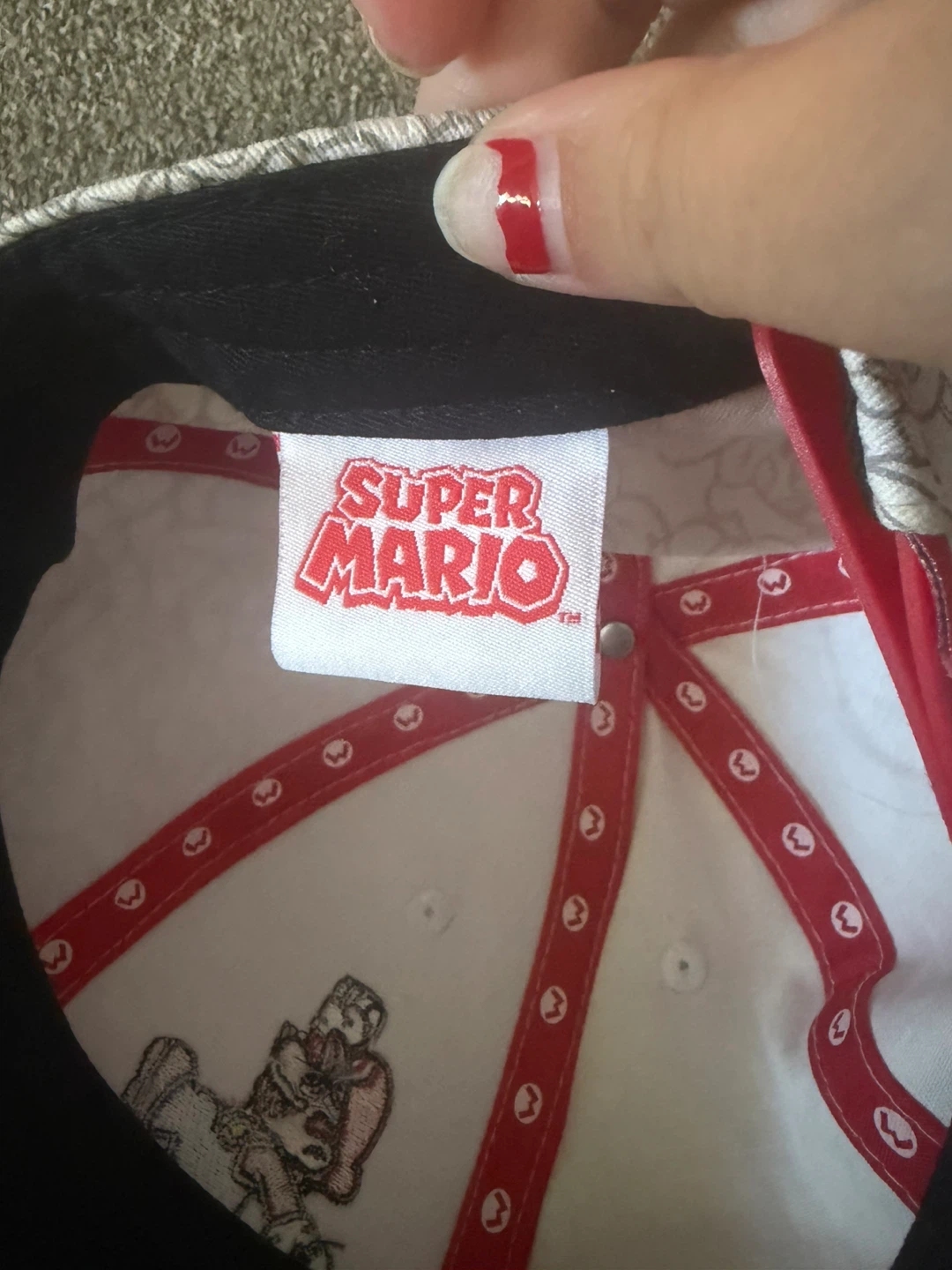 Toddler Boys Super Mario All-Over Print Snapback Hat - photo 3
