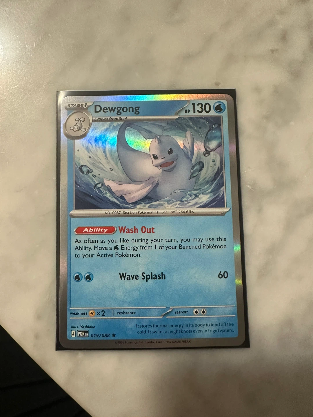 Pokemon Dewgong Trading Card
