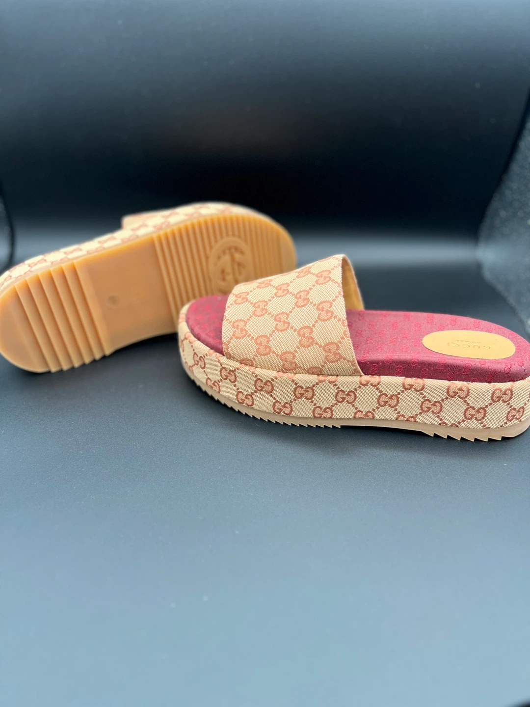 Authentic Gucci Slides Platform Sandals - photo 3